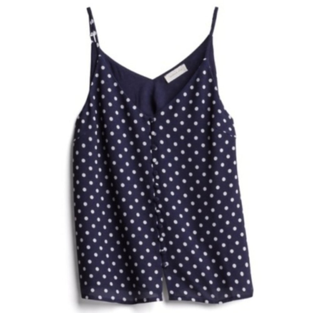 Sophie Rue Stitch Fix Leisha 3-Button Polka Dot Cami Sz. L NEW